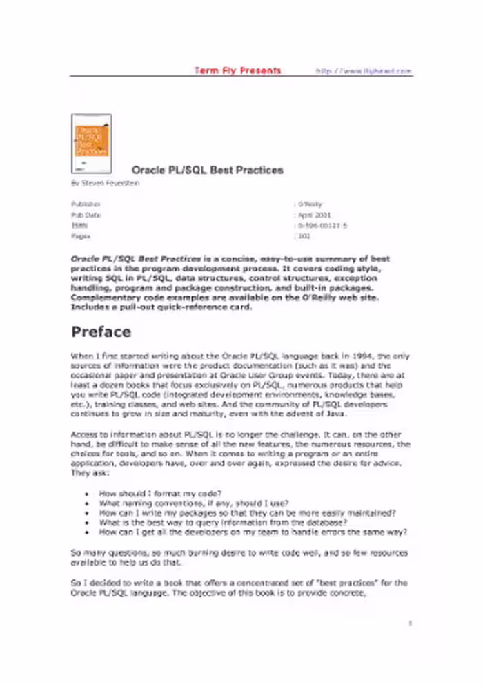 خرید و دانلود نسخه کامل کتاب Oracle best practices
