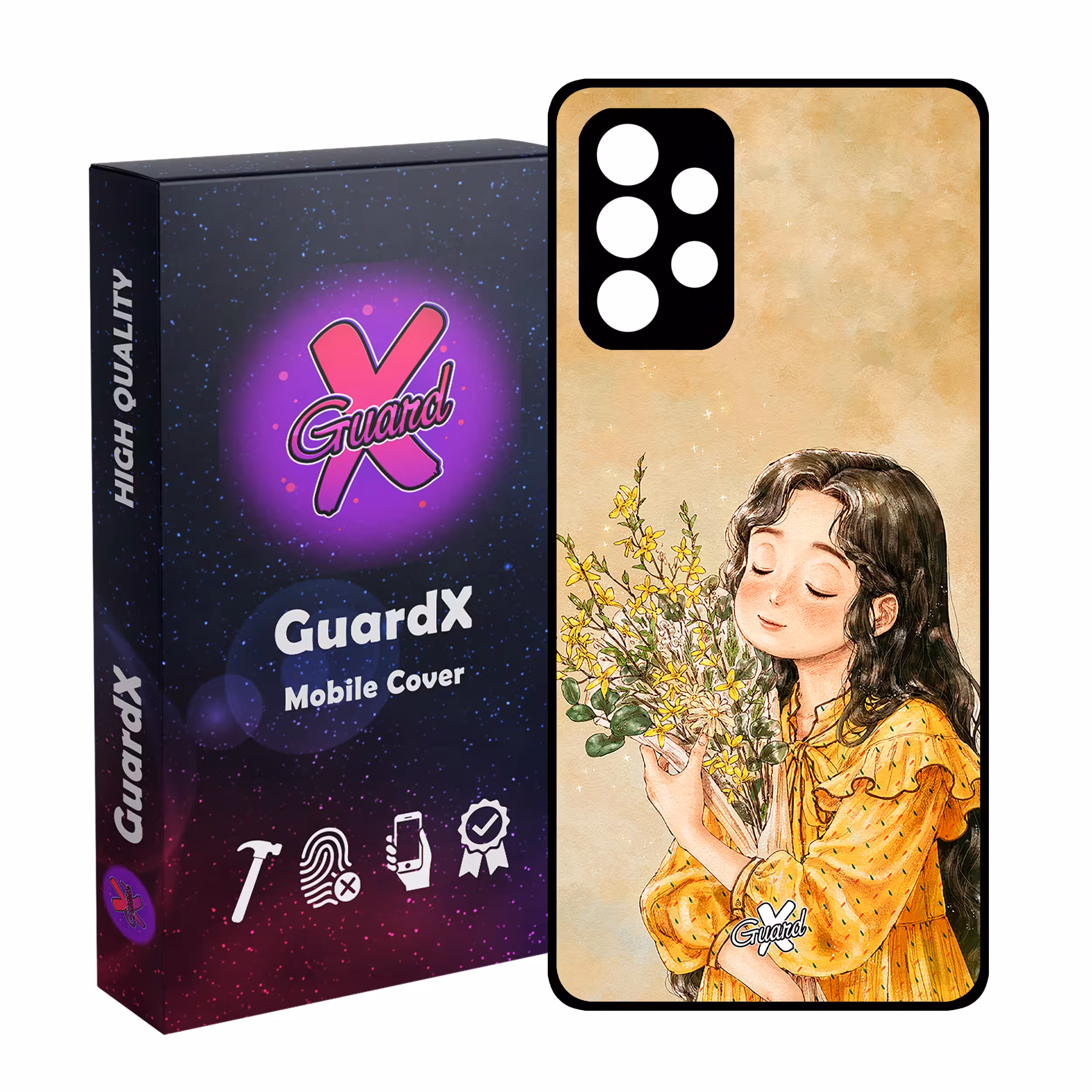 کاور گارد ایکس طرح دختر مدل Glass10232 مناسب برای گوشی موبایل سامسونگ Galaxy A32 4G
