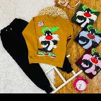 ست بلوز شلواراسپرت خواهر برادری جنس مرغوب پنبه دورس سه نخ لاکرا ضخیم رنگبندی طبق تصویر سایز بندی 60  65