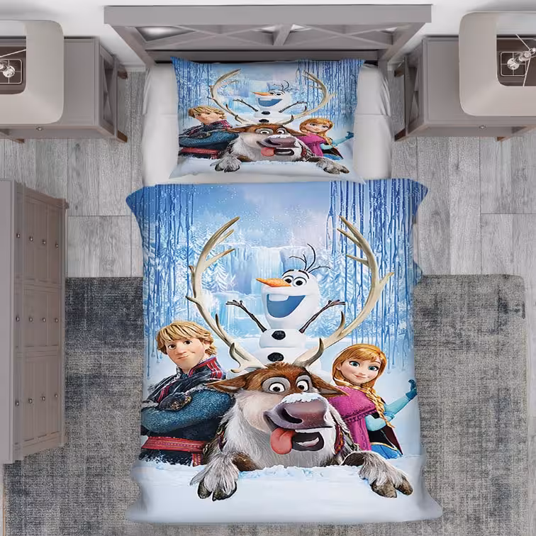 روتختی دخترانه طرح آنا و کریستوف در کنار اولاف pk-2653B
