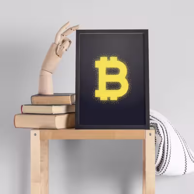 تابلو مدل دکوراتیو طرح بیت کوین کد BBCBY