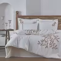 سرویس روتختی اکوکاتن مدل LARISSA cream دونفره شش تکه