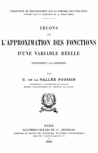خرید و دانلود نسخه کامل کتاب Leçons sur l'approximation des fonctions d'une variable réelle