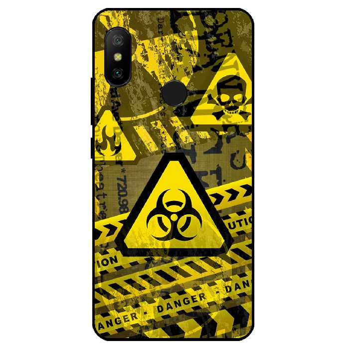 کاور مگافون طرح خطر مدل 7703 مناسب برای گوشی موبایل شیائومی Mi 8 SE