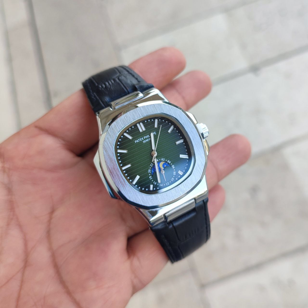 ساعت پتک فیلیپ با قفل اصلی بند چرم درجه یک کد9