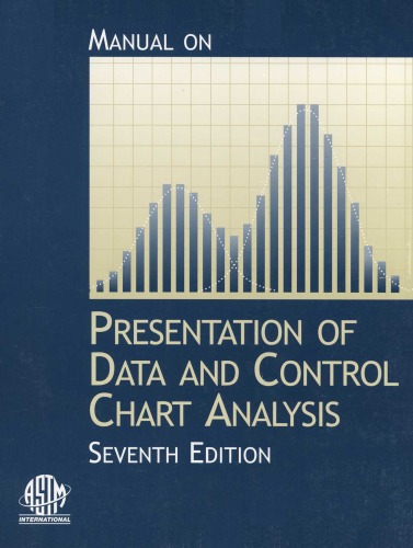 خرید و دانلود نسخه کامل کتاب Manual on Presentation of Data and Control Chart Analysis, 7th Edition