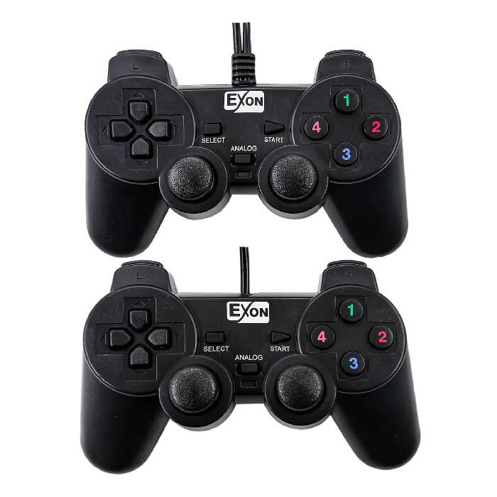 دسته بازی با سیم دوتایی اکسون مدل UC-JS704S2