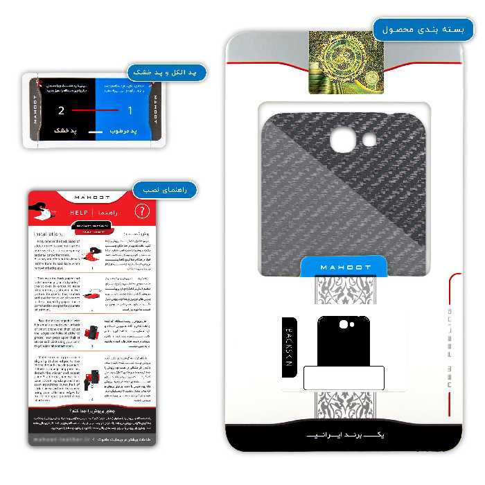 برچسب پوششی ماهوت مدل Carbon-Fiber مناسب برای گوشی موبایل سامسونگ Galaxy Note 2