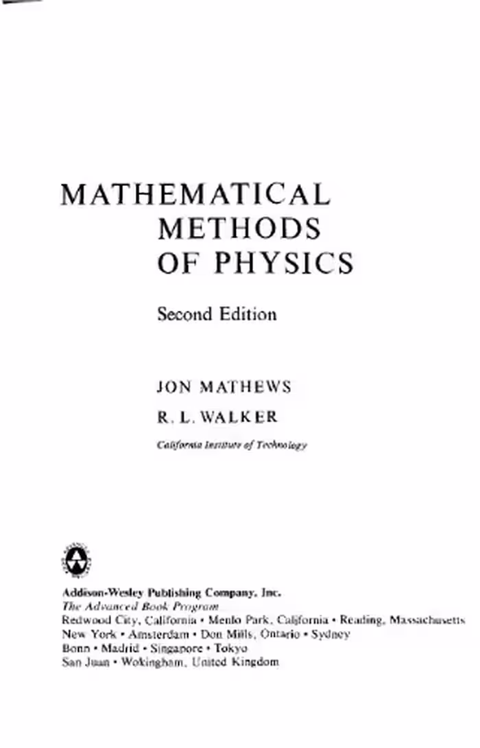 خرید و دانلود نسخه کامل کتاب Mathematical methods of physics
