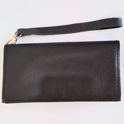 کیف پول چرمی مدل دستدوز بند دار P1