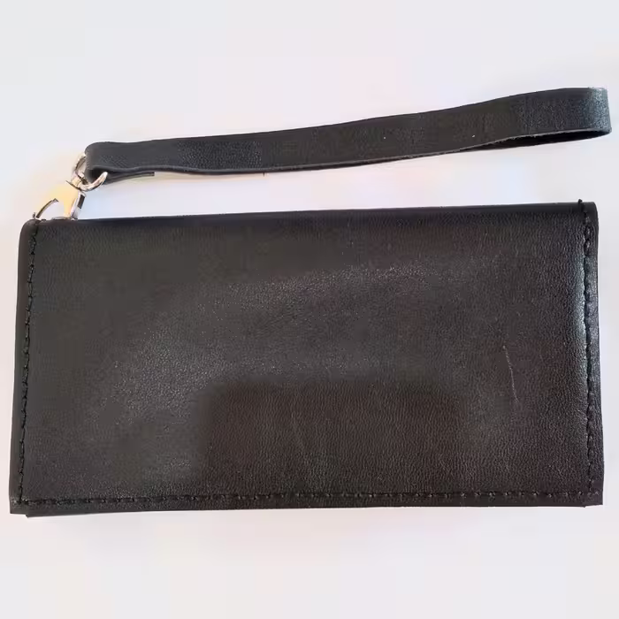 کیف پول چرمی مدل دستدوز بند دار P1