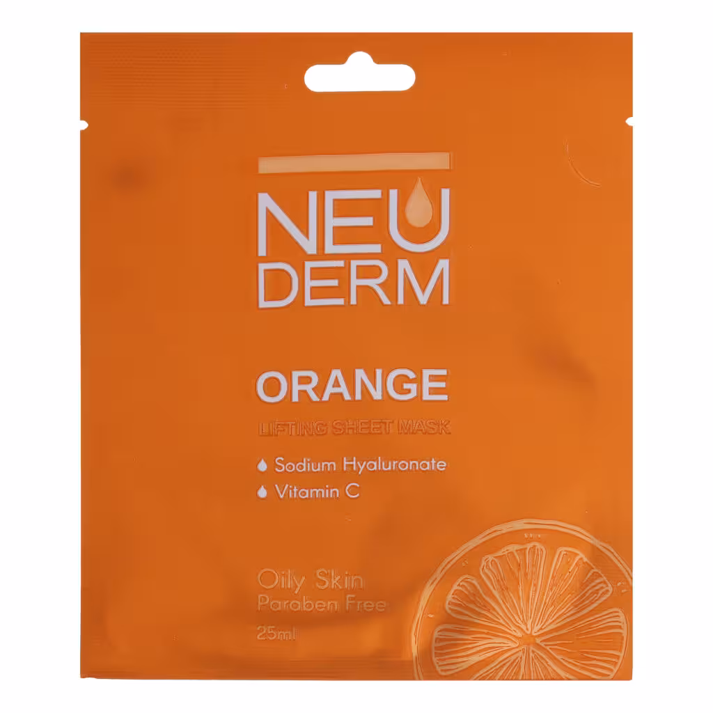 ماسک صورت نئودرم مدل Orange حجم 25 میلی لیتر