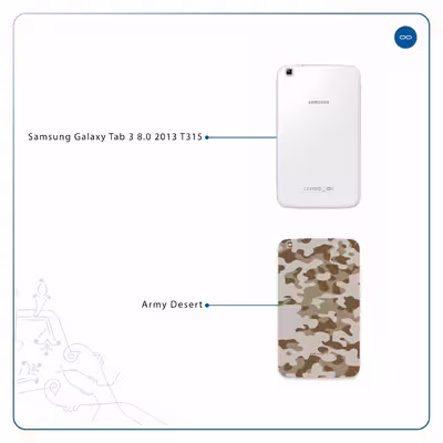برچسب پوششی ماهوت مدل Army-Desert مناسب برای تبلت سامسونگ Galaxy Tab 3 8.0 2013 T315