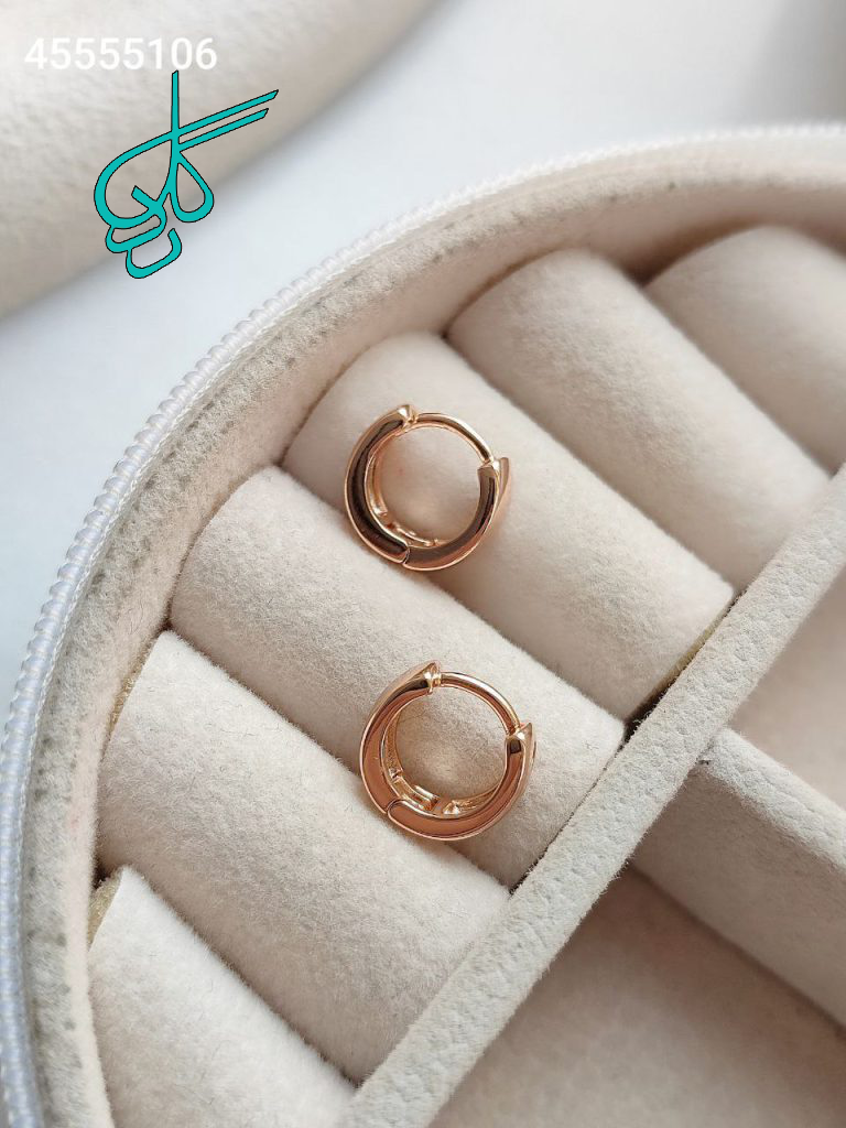 خرید گوشواره حلقه ای ساده مارک ژوپینگ کیفیت عالی رنگ ثابت کد 1616348 - ردگل