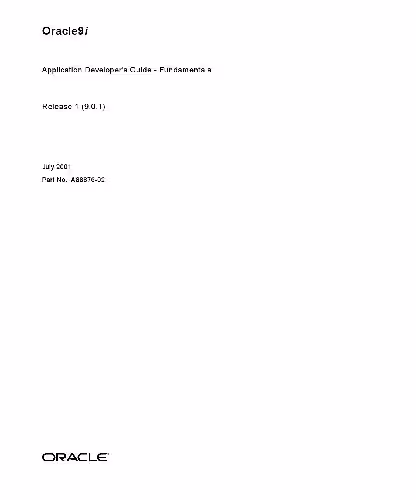 خرید و دانلود نسخه کامل کتاب Oracle9i Application Developers Guide - Fundamentals