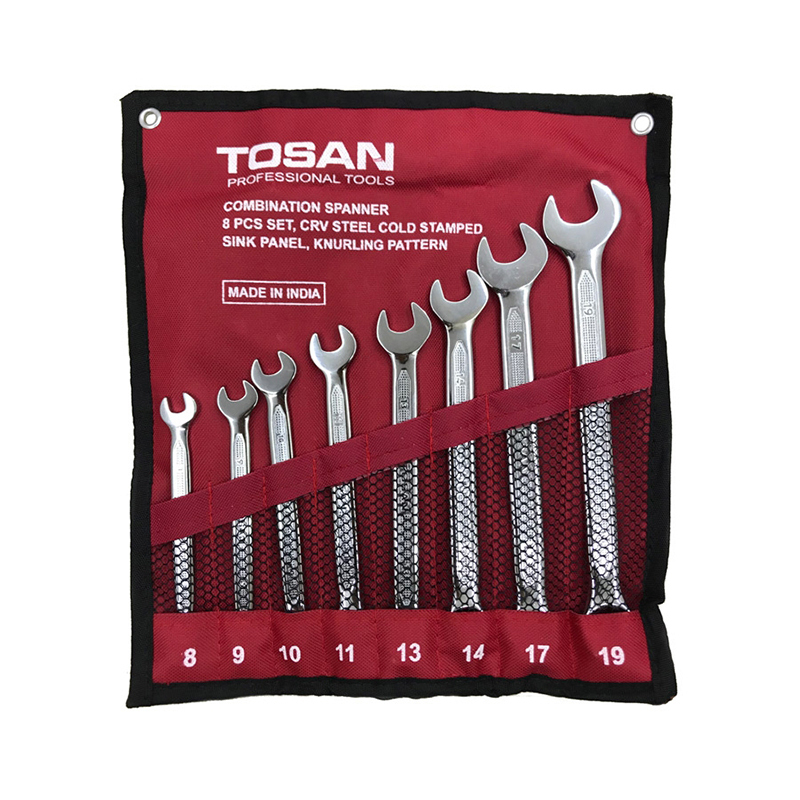 مجموعه 8 عددی آچار یکسر تخت - یکسر رینگ توسن