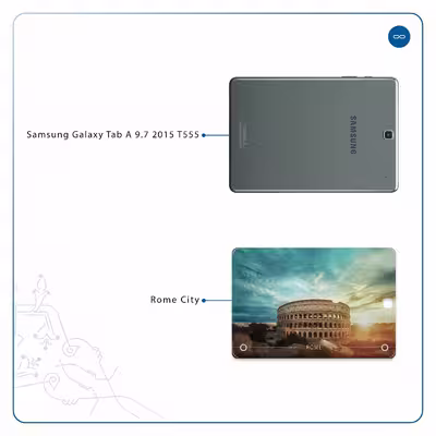 برچسب پوششی ماهوت مدل Rome City مناسب برای تبلت سامسونگ Galaxy Tab A 9.7 2015 T555
