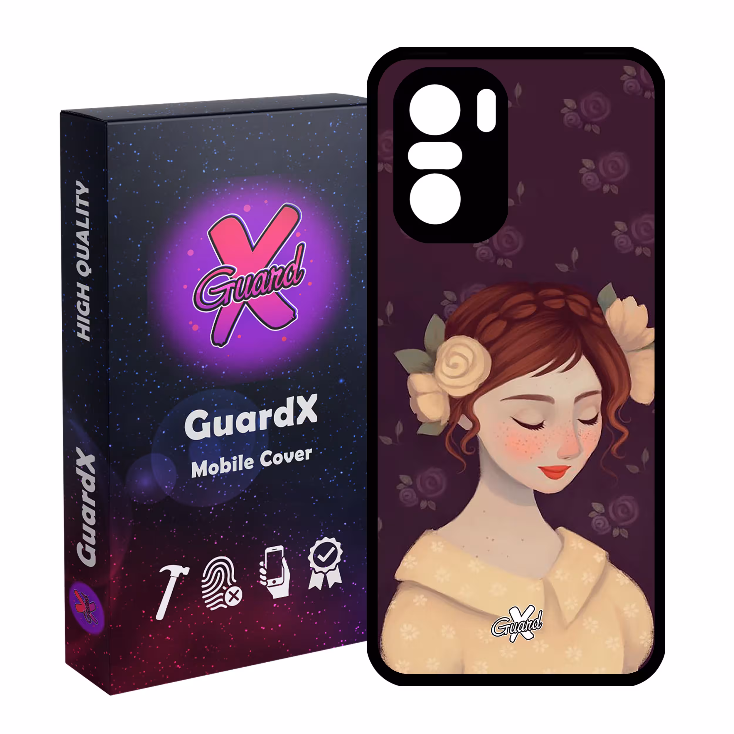 کاور گارد ایکس طرح Girl مدل Glass10325 مناسب برای گوشی موبایل شیائومی Poco F3/MI 11X/MI 11X Pro/Redmi K40/K40 Pro