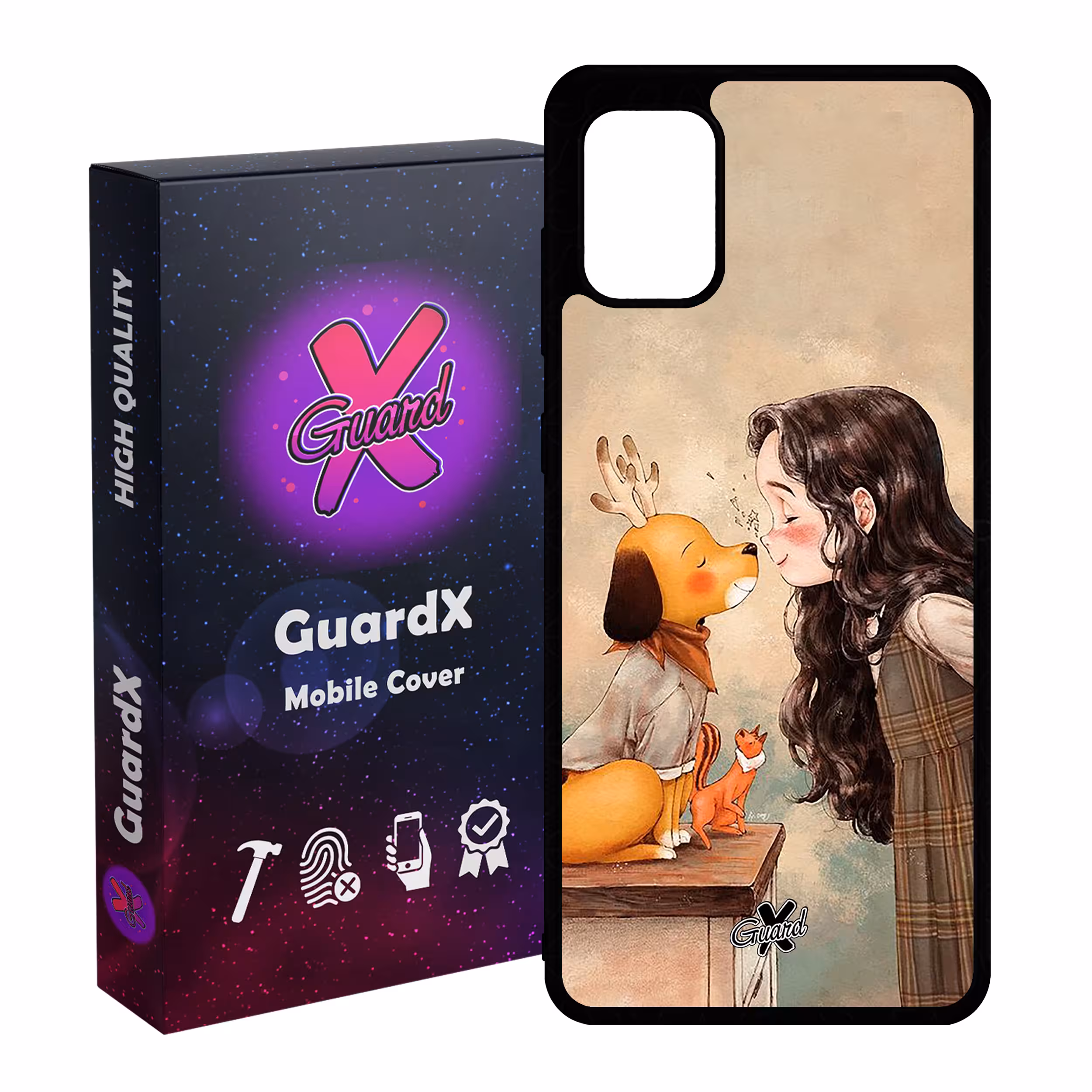 کاور گارد ایکس طرح Girl مدل Glass10323 مناسب برای گوشی موبایل سامسونگ Galaxy A71