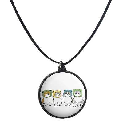 گردنبند پرمانه طرح حیوانات کیوت کد pmb.21556 مدل دو طرفه