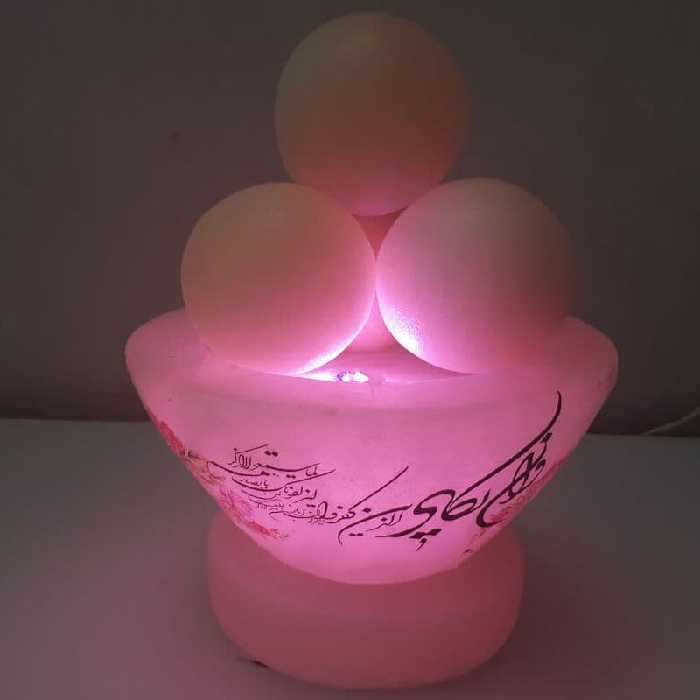 آباژور سنگ نمک مدل گوی کد 1407