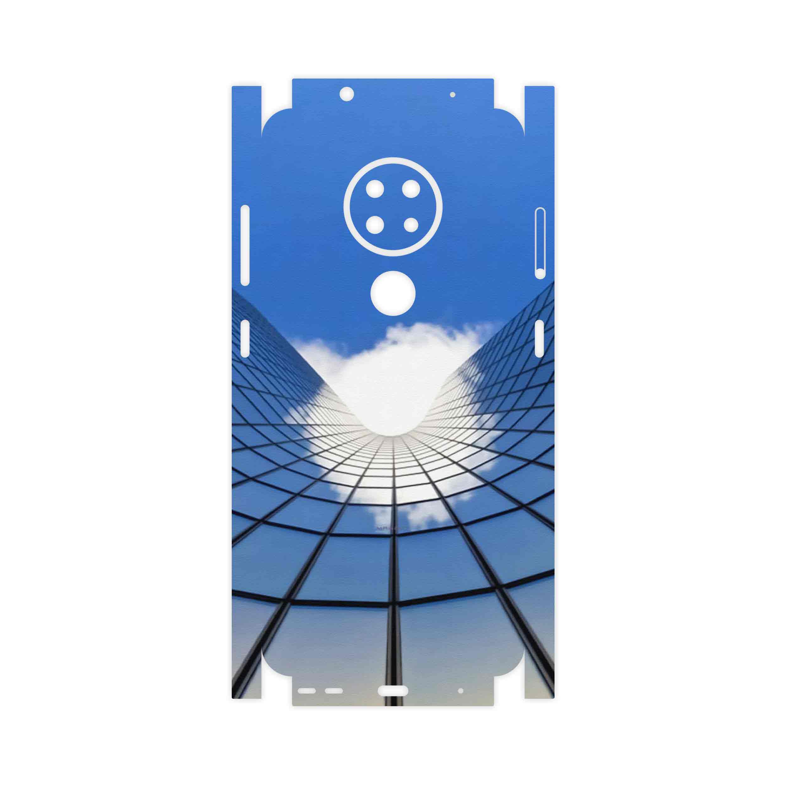 برچسب پوششی ماهوت مدل Glass skyscraper-FullSkin مناسب برای گوشی موبایل نوکیا 7.2