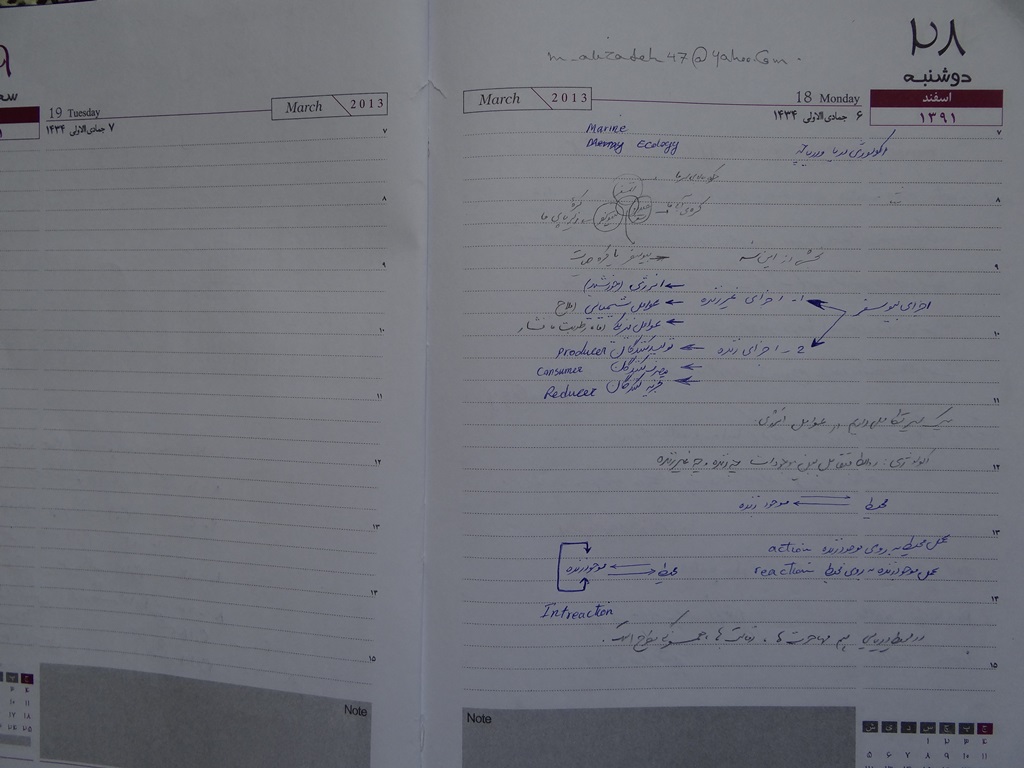 دانلود جزوه درس اکولوژی دریاها و دریاچه ها