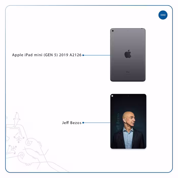 برچسب پوششی ماهوت مدل Jeff Bezos مناسب برای تبلت اپل iPad mini (GEN 5) 2019 A2126