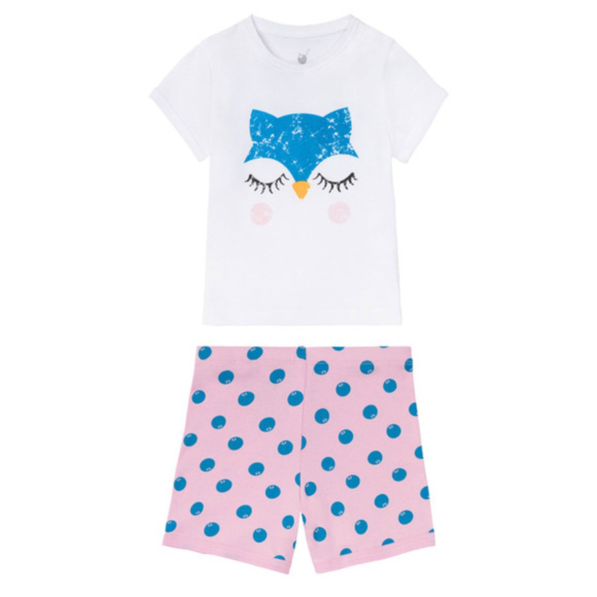 ست تیشرت و شلوارک دخترانه لوپیلو المان جنس کتان سایز 2 الی 4 سال و 4 الی 6 سال