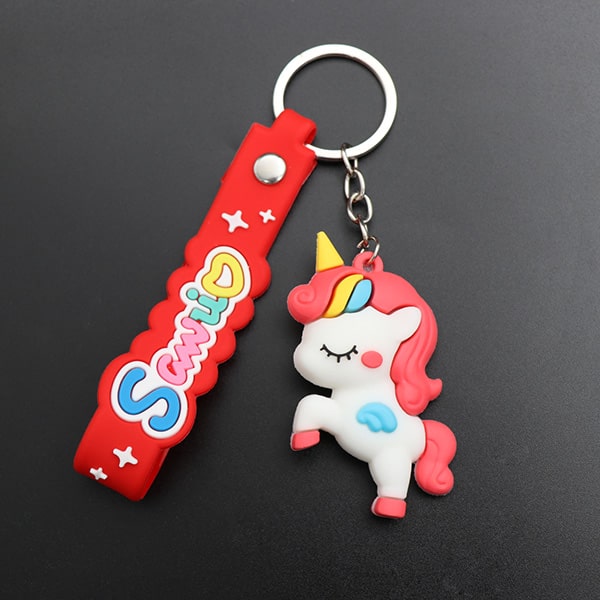 سرکلیدی سیلیکونی طرح تک شاخ قرمز 32774