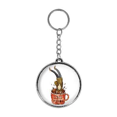 جاکلیدی خندالو طرح قهوه مدل دوطرفه کد 53885562