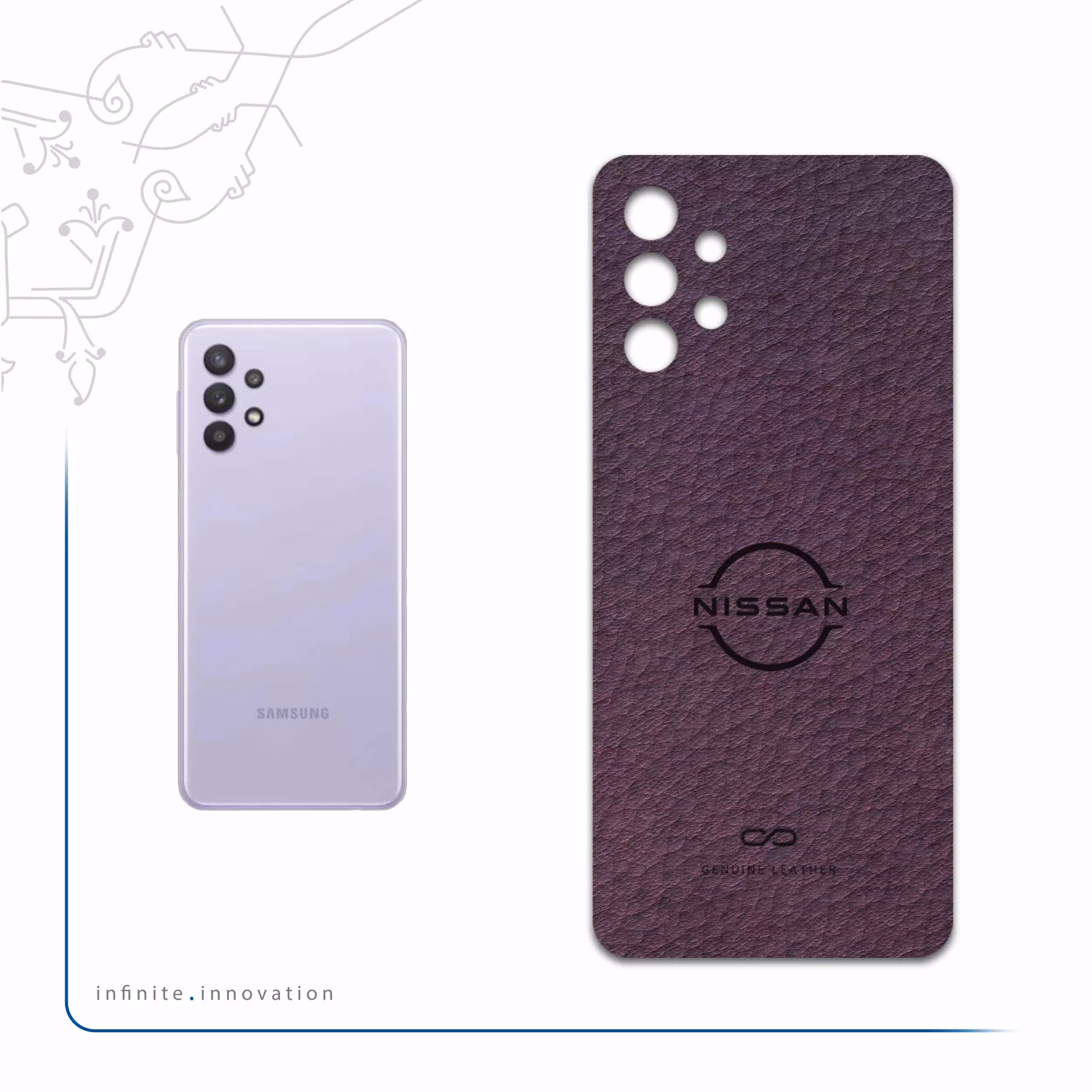 برچسب پوششی ماهوت مدل PL-NSSN مناسب برای گوشی موبایل سامسونگ Galaxy A32