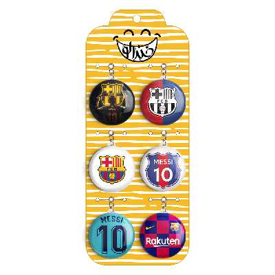 جاکلیدی خندالو طرح باشگاه بارسلونا کد 83B مجموعه 6 عددی