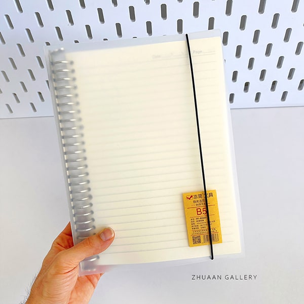 کلاسور 26 حلقه فلزی B5 شفاف مینیمال