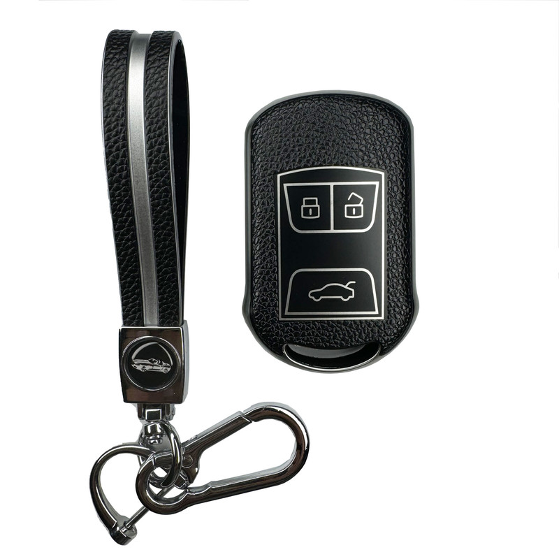 کاور ریموت و سوئیچ خودرو ام آر جی مدل 348 طرح چرمی مناسب برای چری تیگو 5 به همراه جاسوئیچی | کالا مکس