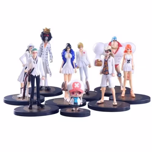فيگور وان پیس One Piece طرح لباس سفید مجموعه 9 عددی کد 02