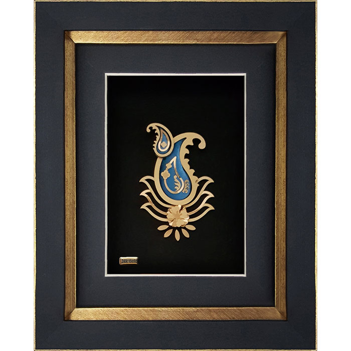 تابلو طلاکوب زرین هنر ایران مدل بته جقه شاه عباسی کد 3