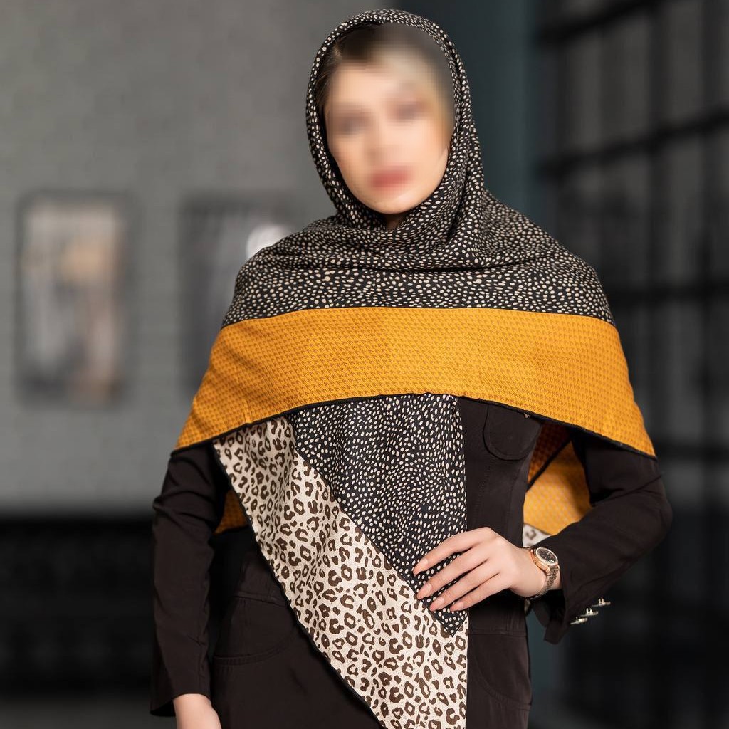 روسری نخی پاییزی دستدوز طرح ریز