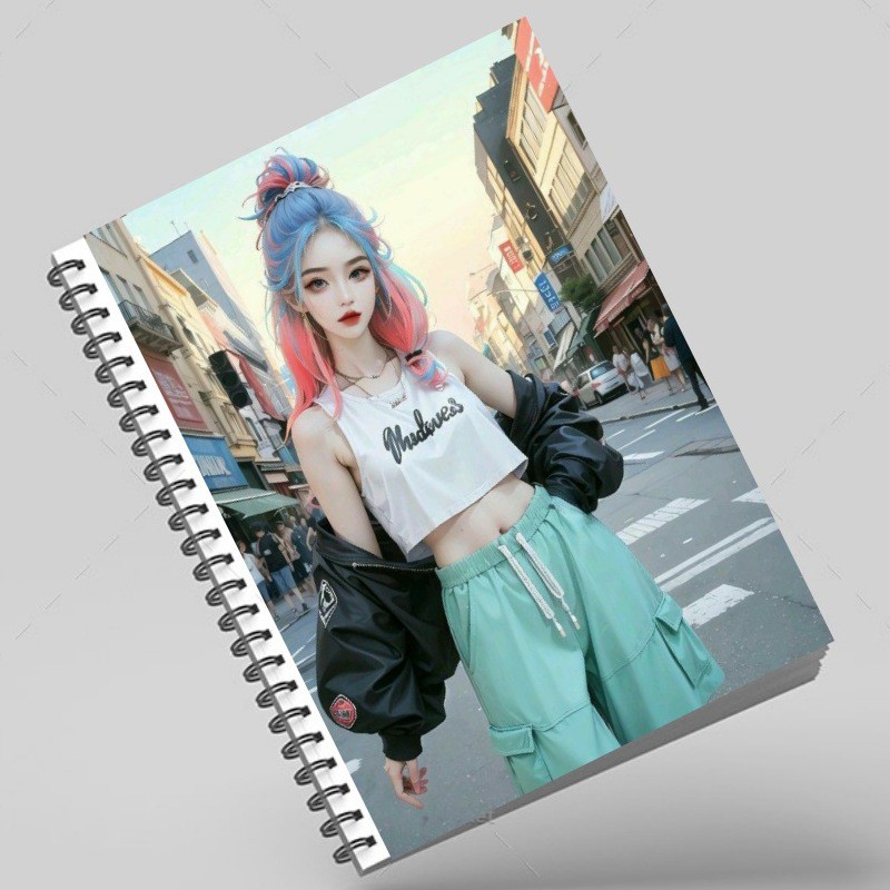 دفتر سیمی طرح pastel girl