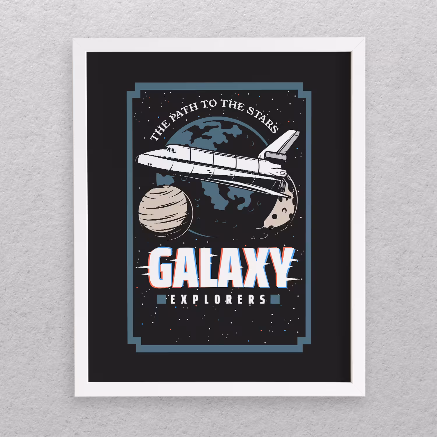 تابلو مدل دکوراتیو طرح فضا Galaxy Explorers کد 672
