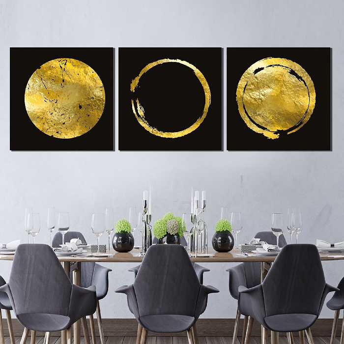 تابلو شاسی بکلیت طرح ورق طلا مدل 248 مجموعه 3 عددی