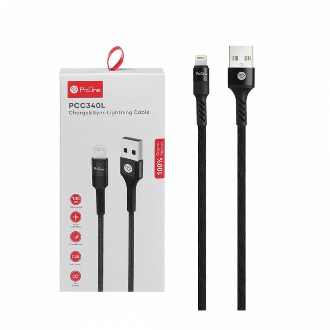 کابل شارژ آیفون 1 متری مدل PCC340L برند پرووان 
