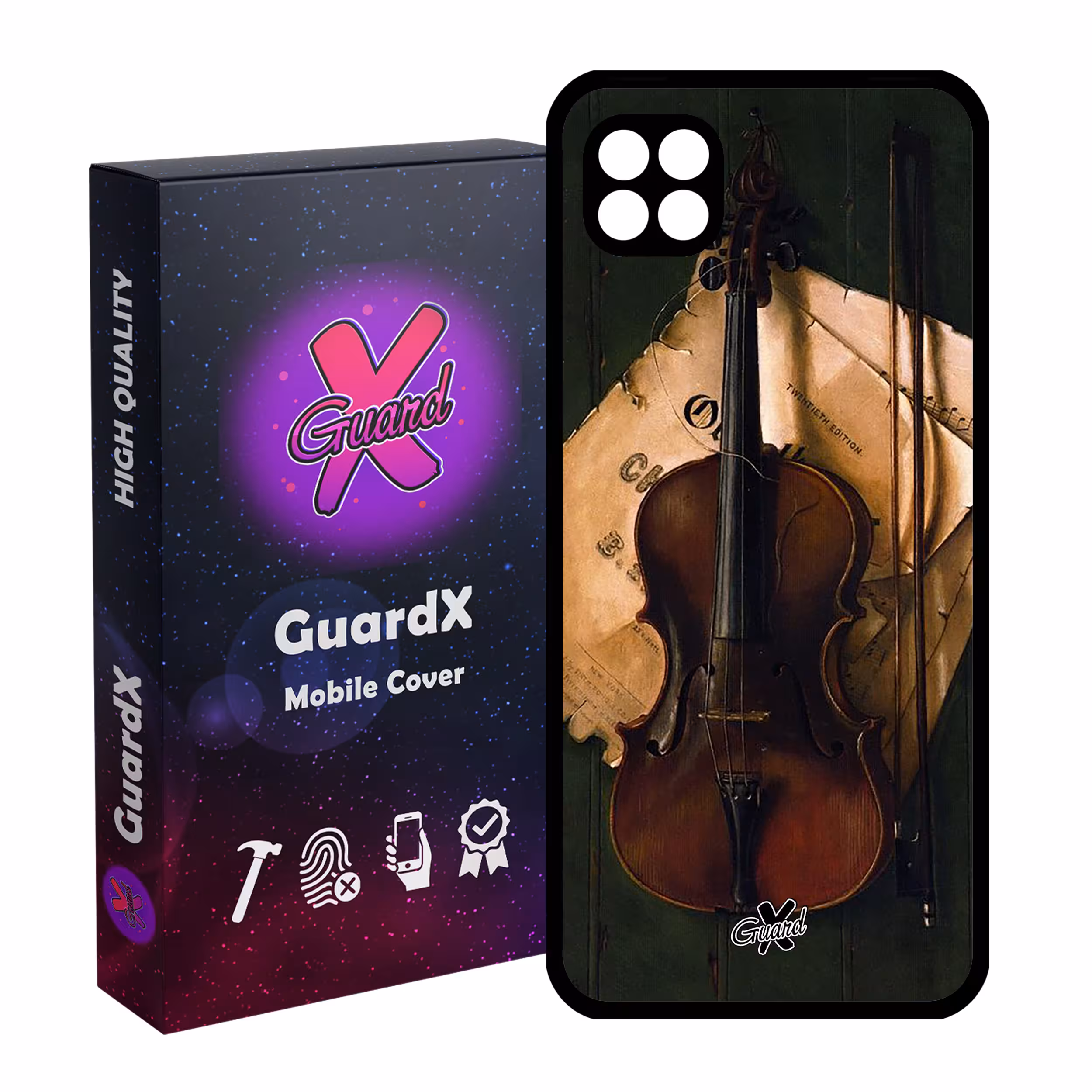 کاور گارد ایکس طرح ویولن مدل Glass10262 مناسب برای گوشی موبایل سامسونگ Galaxy A22 5G