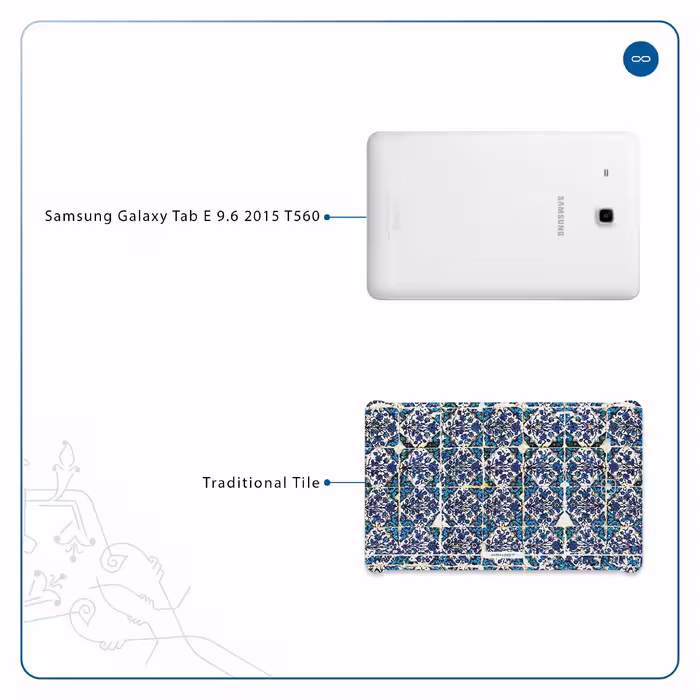 برچسب پوششی ماهوت مدل Iran-Tile1 مناسب برای تبلت سامسونگ Galaxy Tab E 9.6 2015 T560