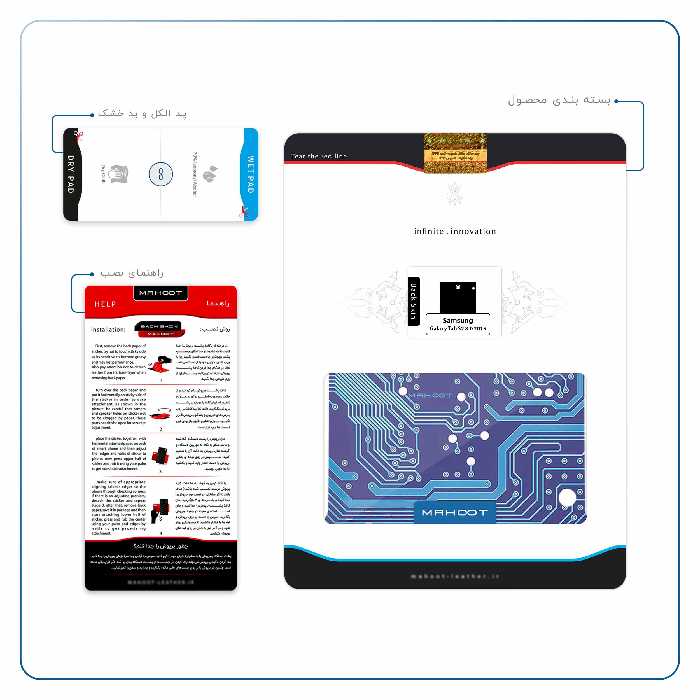 برچسب پوششی ماهوت مدل Blue Printed Circuit Board مناسب برای تبلت سامسونگ Galaxy Tab S2 8.0 2015 T710