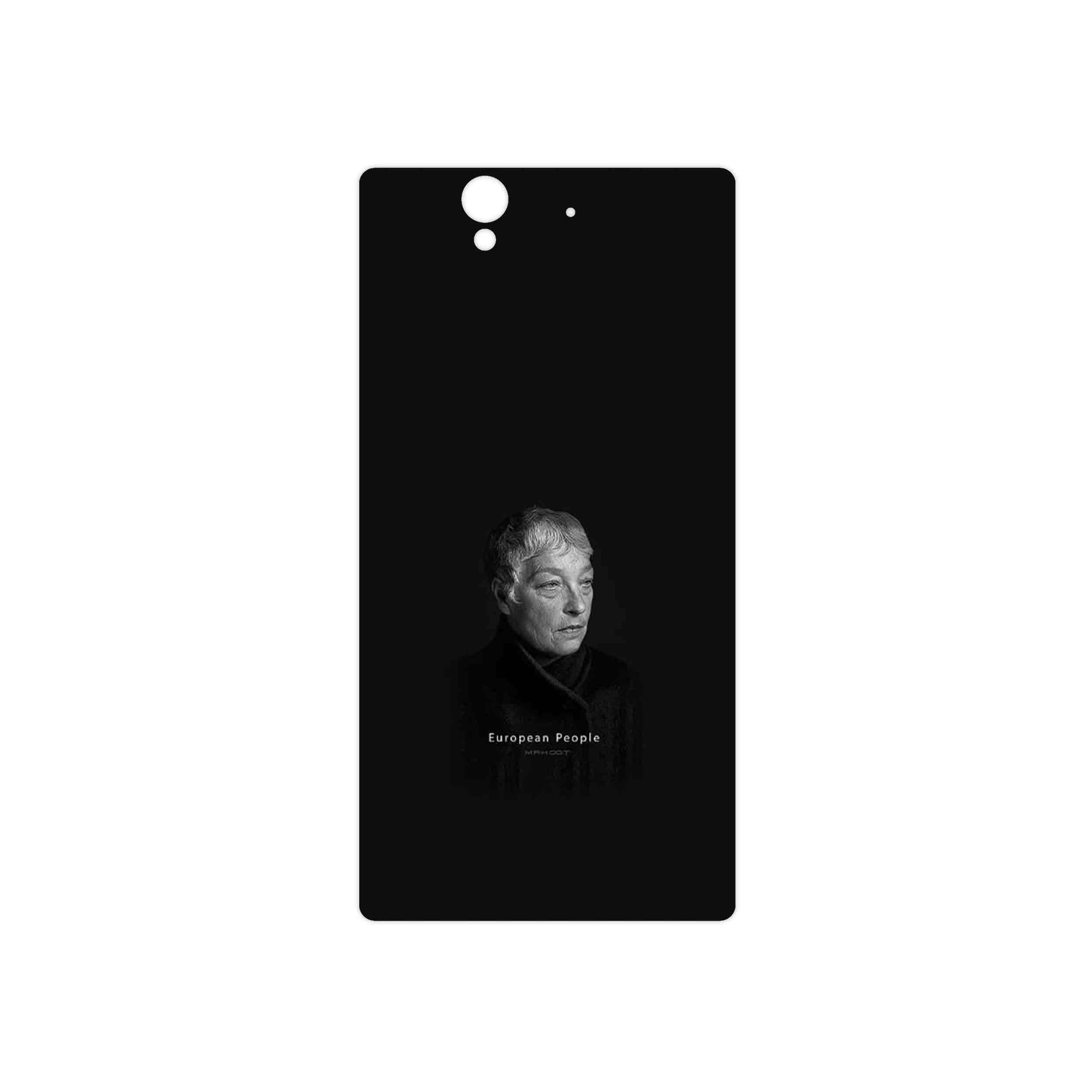 برچسب پوششی ماهوت مدل Portrait of a European Woman مناسب برای گوشی موبایل سونی Xperia Z