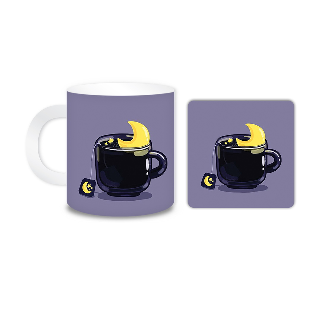 ماگ مدل ماه کد 447 به همراه زیر لیوانی