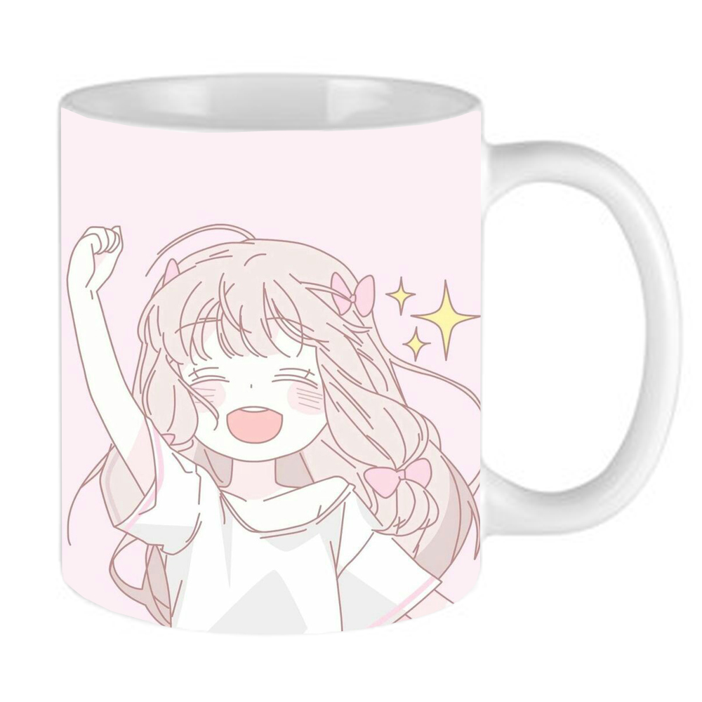 ماگ طرح دختر انیمه کیوت مدل MLS4165