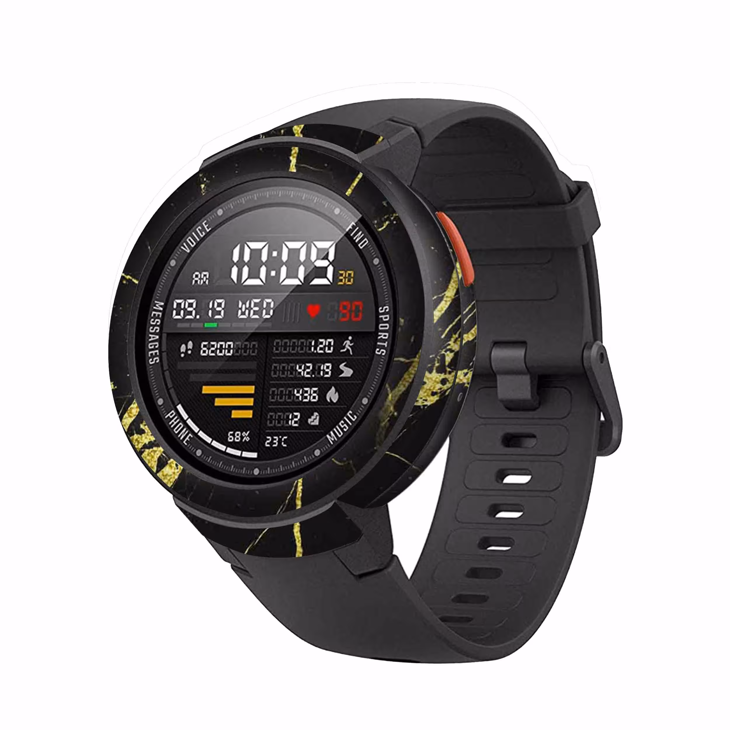 برچسب ماهوت طرح Graphite Gold Marble مناسب برای ساعت هوشمند شیایومی Amazfit Verge