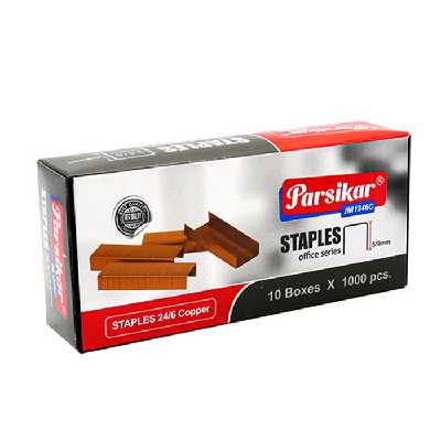  سوزن منگنه پارسی کار مدل JM1246S سایز 24/6 جعبه 10 بسته 1000 عددی